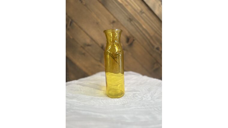 Bud Vase- Milk Jar Yellow 7.7 in Vases rental for events in Atlanta
