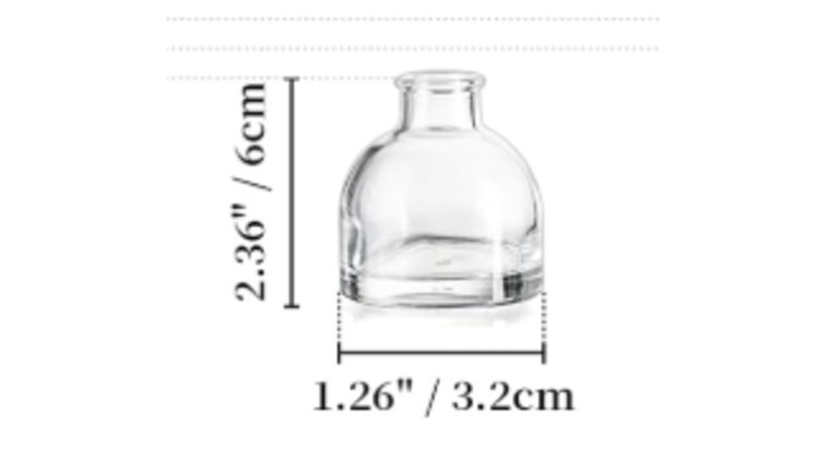 Bud Vase- Mini Rounded Style 1 Glass 2.36" Vases rental for events in Atlanta