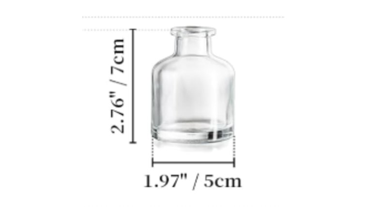 Bud Vase- Mini Rounded Style 2 Glass 2.76" Vases rental for events in Atlanta