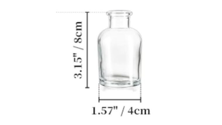 Bud Vase- Mini Rounded Style 3 Glass 3.15" Vases rental for events in Atlanta