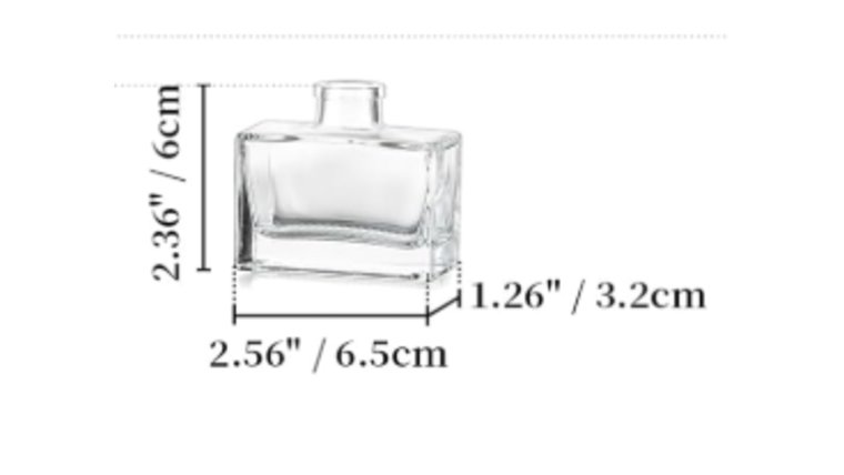 Bud Vase- Mini Squared Style 1 Glass 2.36" Vases rental for events in Atlanta