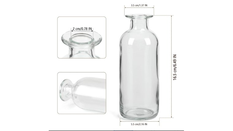 Bud Vase- Tall Rounded 6.5" Vases rental for events in Atlanta