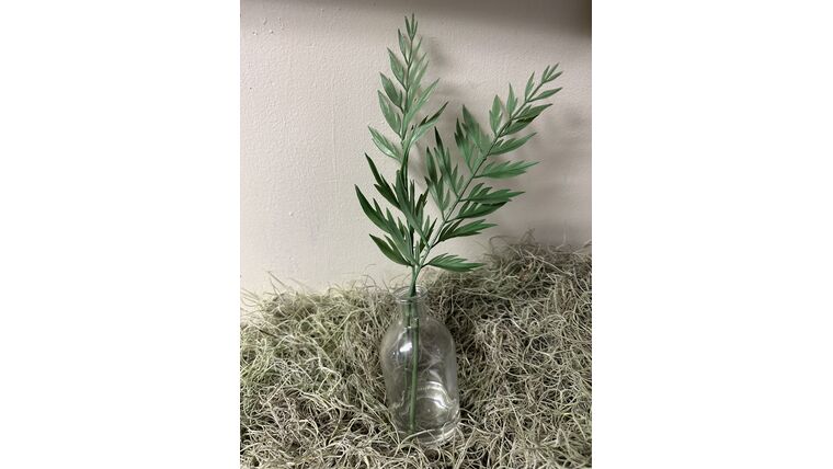 Bud vase with Resin Greenery Style 1 Vases rental for events in Atlanta