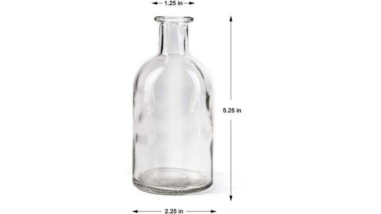 Clear Glass Medicine Vase Vases rental for events in Atlanta