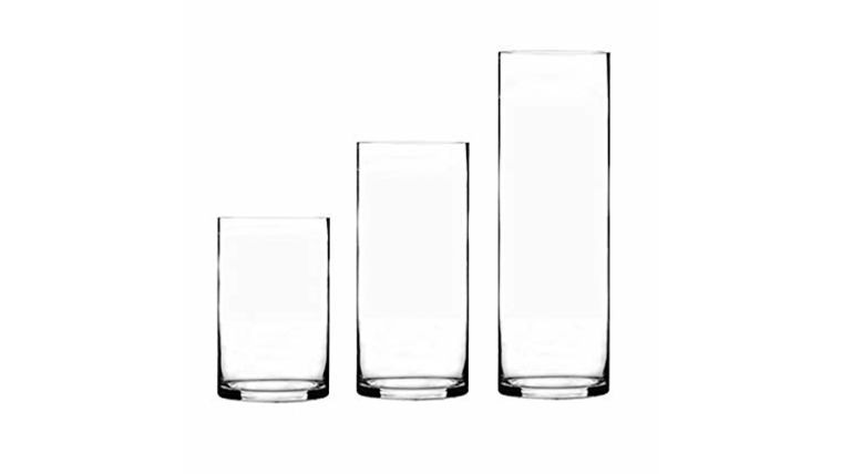 Cylinder Vase- Short Glass (4in) Vases rental for events in Atlanta