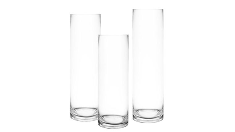 Cylinder Vase- Tall Glass (12") Vases rental for events in Atlanta