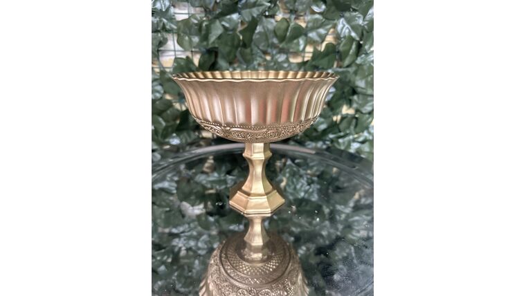 Floral Holder Vase- Fancy Gold Vases rental for events in Atlanta
