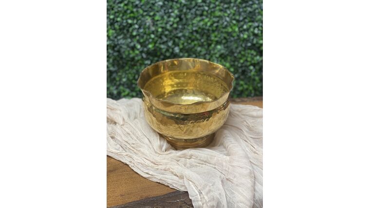Shiny Gold Floral Holder Vases rental for events in Atlanta
