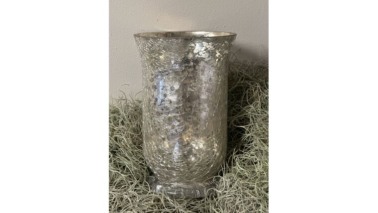 Silver Mirrored Floral Vase Vases rental for events in Atlanta
