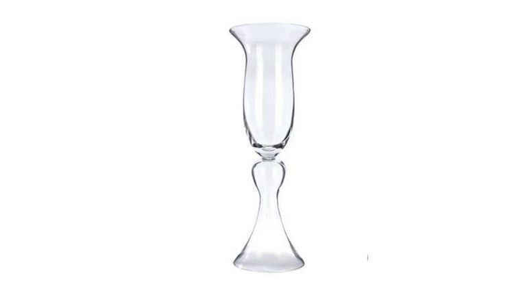 Vase- 27" Fluted Flair Glass Vases rental for events in Atlanta