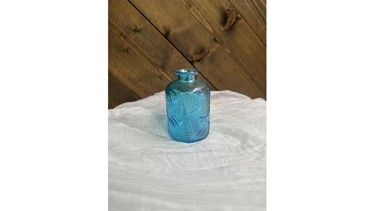Vase- Blue textured Bud Vase Short Vases rental for events in Atlanta