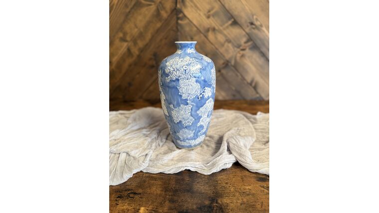 Vase- Large French Country Blue Style 1 Vases rental for events in Atlanta