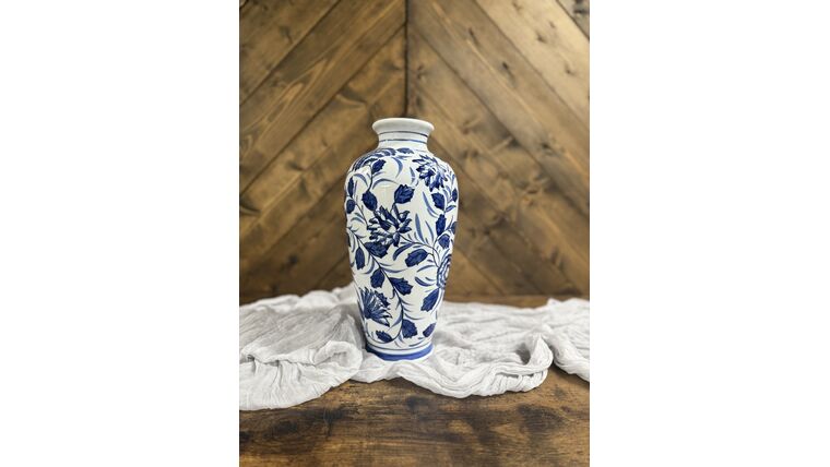 Vase- Large French Country Blue Style 2 Vases rental for events in Atlanta
