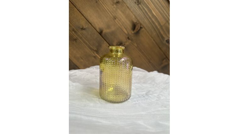 Vase- Yellow textured Bud Vase Short Vases rental for events in Atlanta
